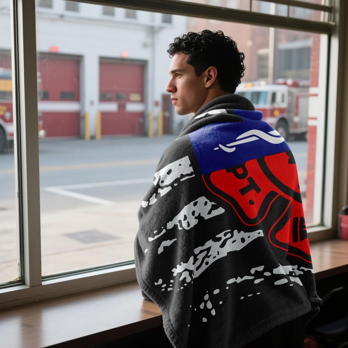 Firefighter EMT Throw Blankets Birthday Gift Idea for Men Dad Husband Son Friend 80"x60" - Practitioner Fireman Firewoman EMS Blanket For Fire Fighter FD Department First in Last Out Responder