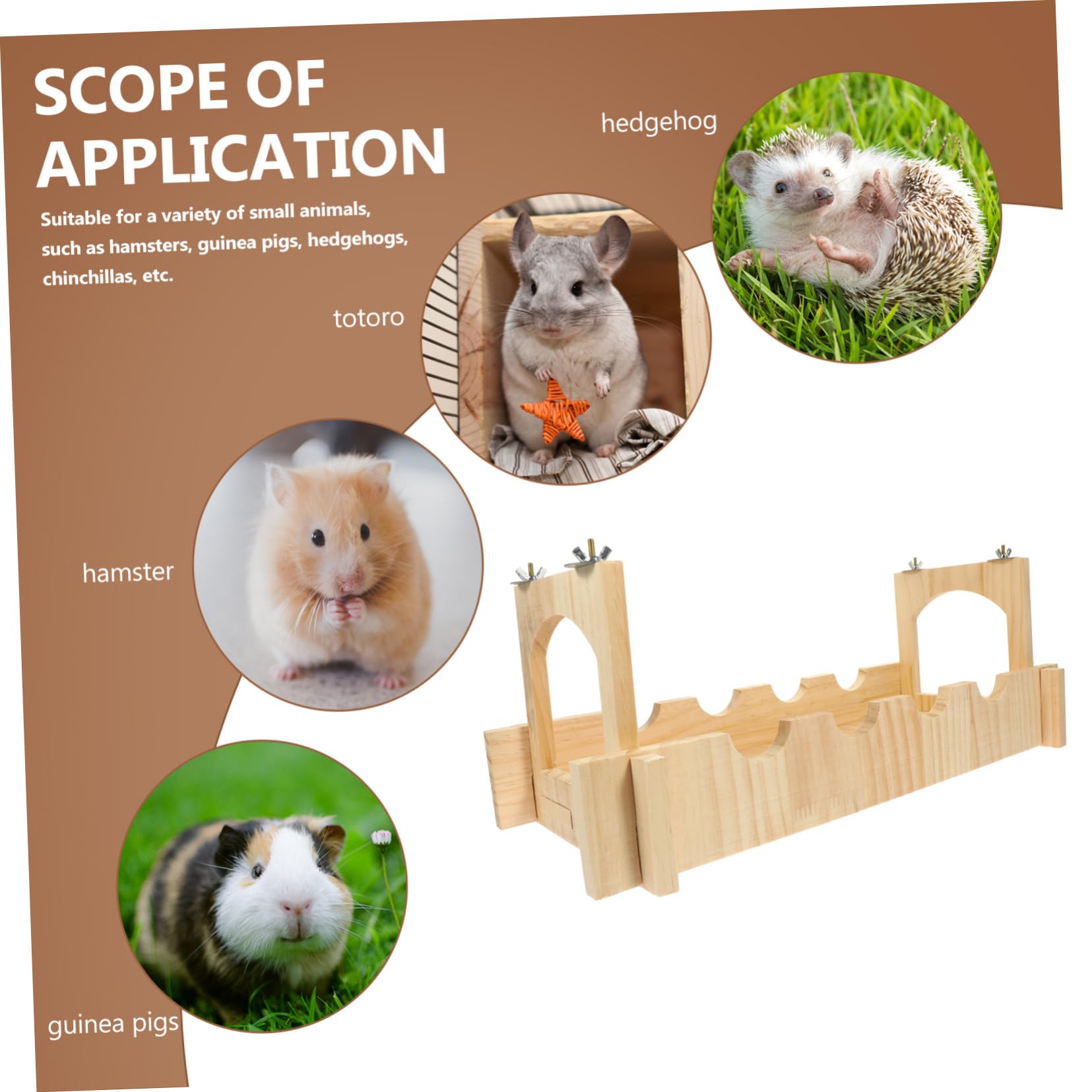 Haustierbrücke für Hamster und Meerschweinchen Leichte Hängebrücke mit Feiner Verarbeitung Einzigartiges Design für Käfig und Spielbereich