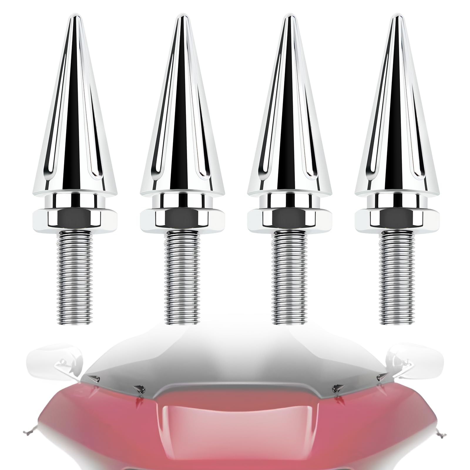 Motorcycle Windshield Spike Bolts Windscreen Inch Thread Screws for 2015-2023 Harley Road Glide Fairing Windshield Trim Screw Chrome