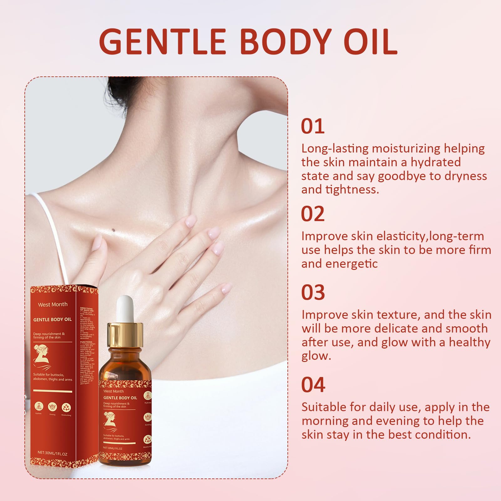 3 PCS Magic Body Oil Glow Essence Magic Luxury Body Oil for Arms and Chest Hydrating Cellulite Body Tightening Lotion Hydrates Skin for Women After Shower - Image 2