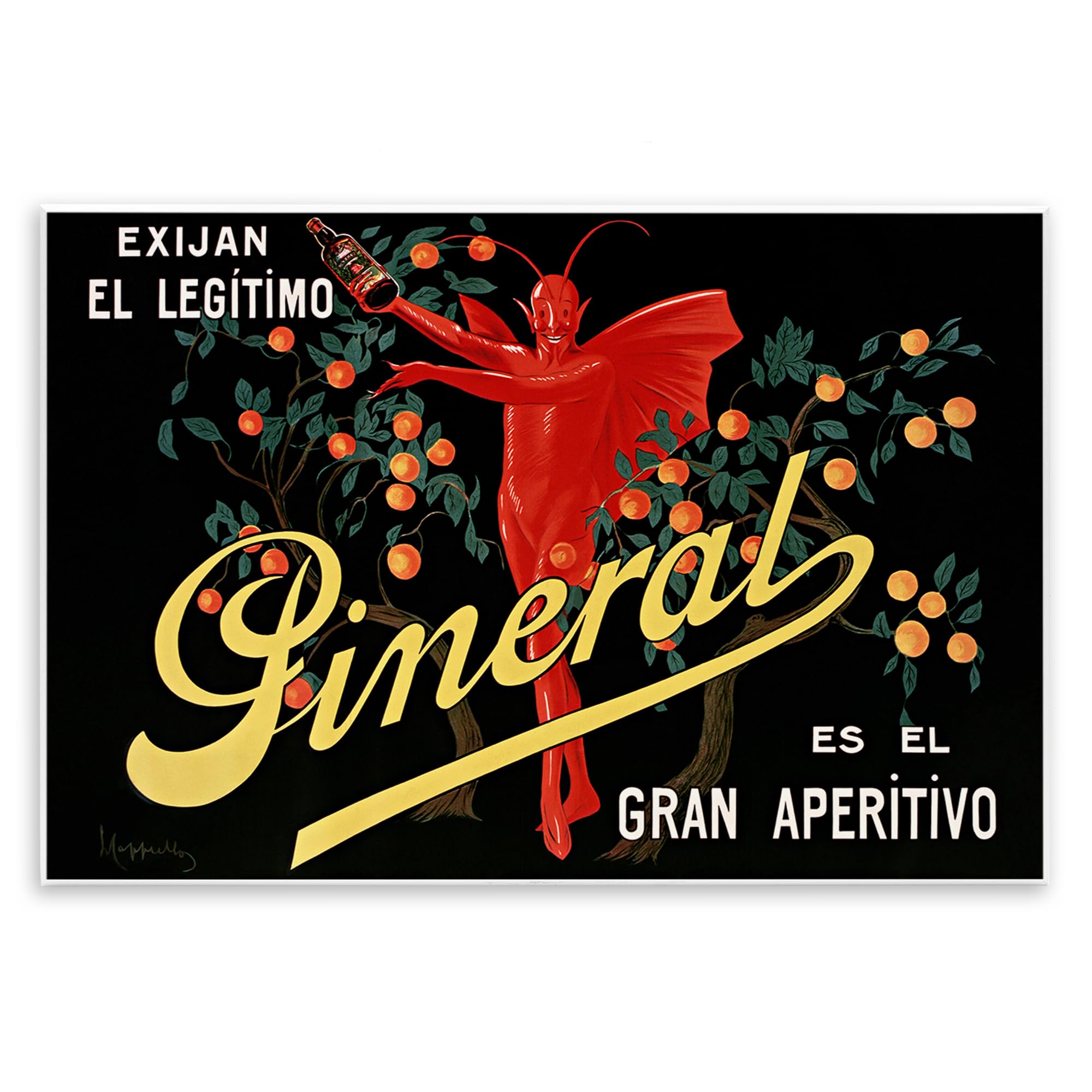Stupell Industries Unframed 'Aperitif Poster With Character'| Wall Plaque Art