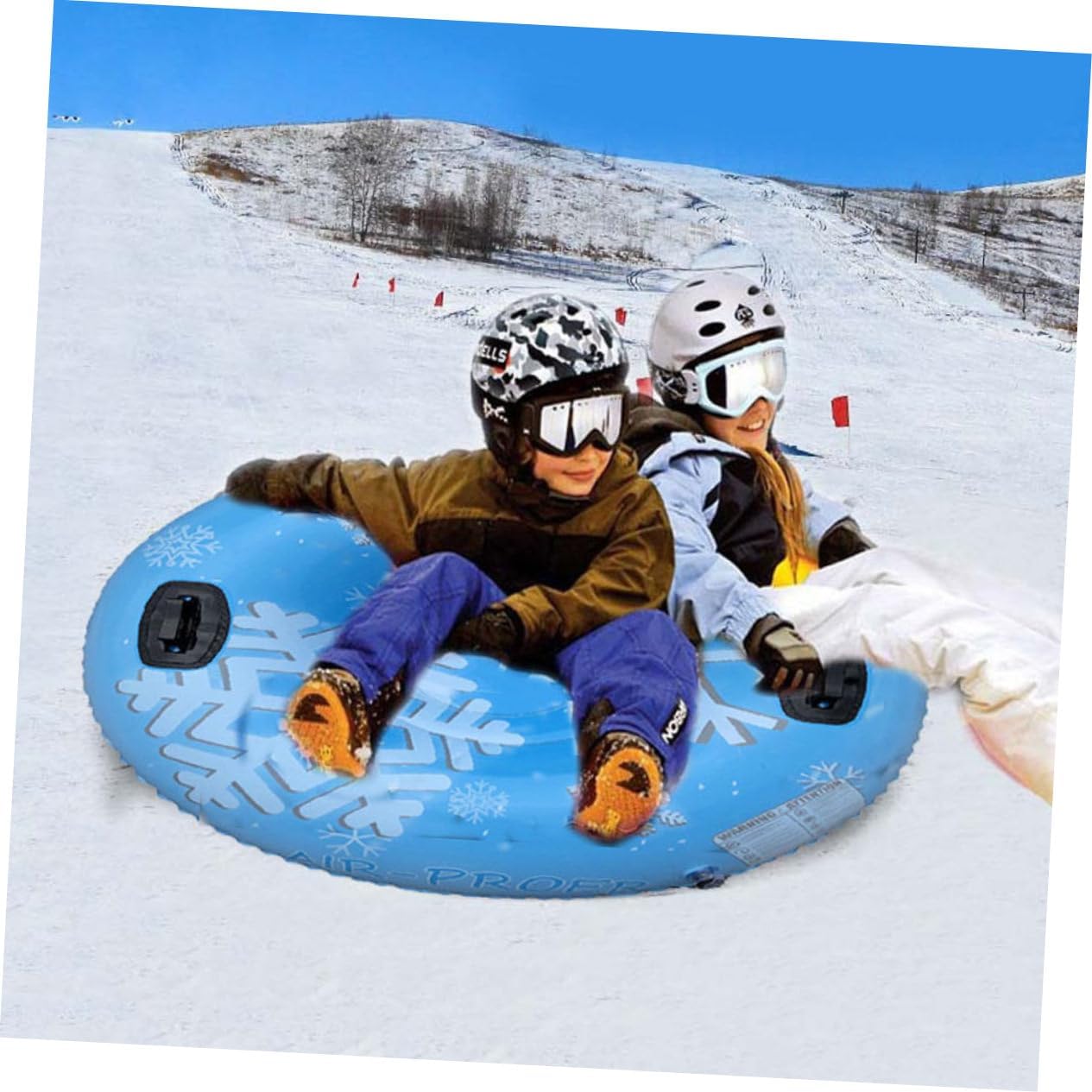 KESYOO 1Pc Thickened Inflatable Snow Tube for Winter Outdoor Sports Durable Skiing Tool for Snow Sledding