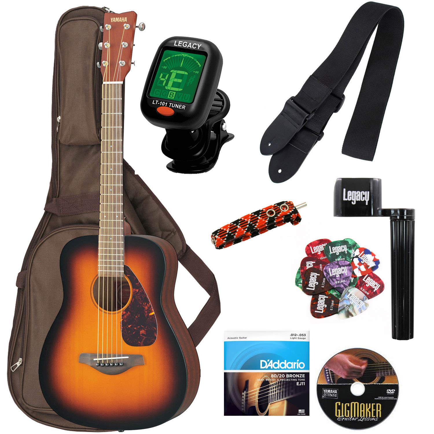 YAMAHA FG-Junior JR2 ★ケース　チューナー付き！ Yamaha JR2 FG Junior 3/4 Size Acoustic Guitar in Tobacco Brown