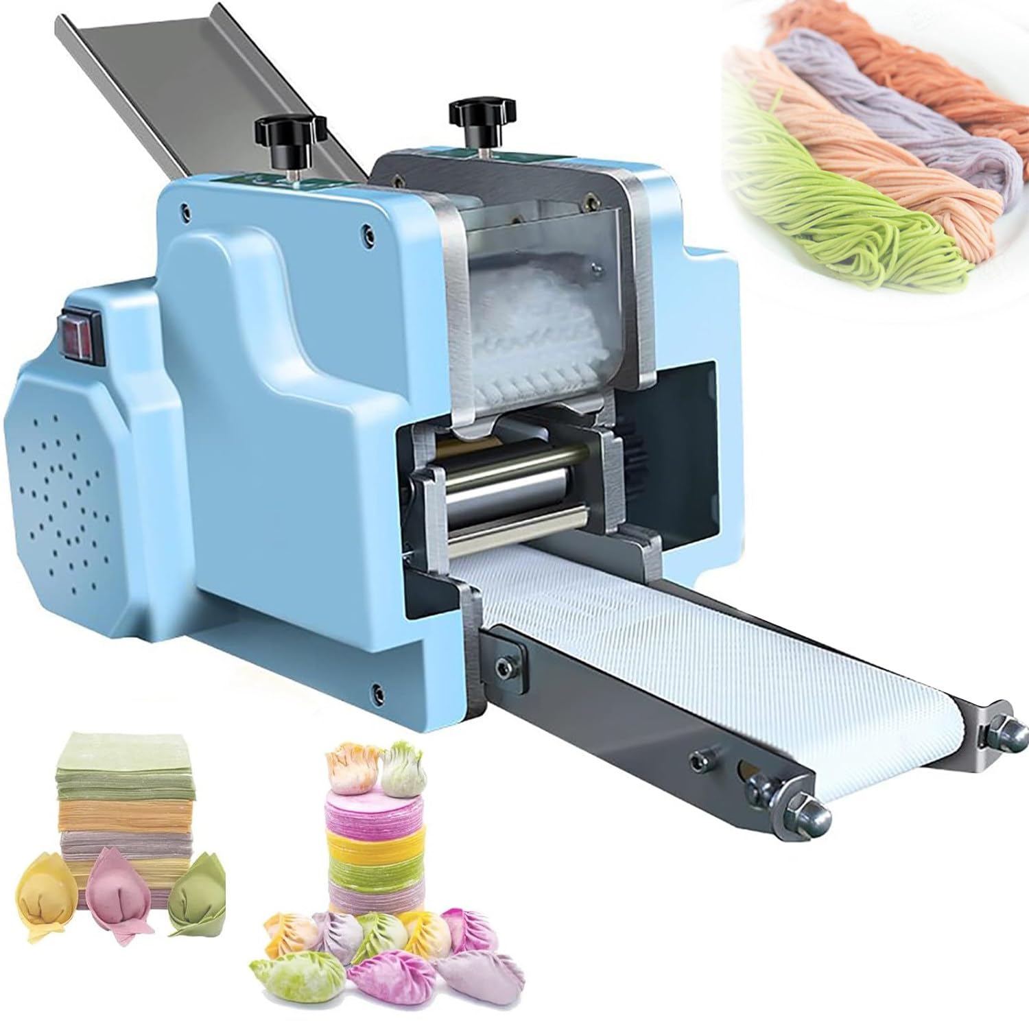 Qiang Wan-Tan-Pi-Herstellungsmaschine,Automatische Gyoza Haut Gewerbe Ravioli Wrapper-Maschine 140W Multifunktionale Knödel-Haut-Maschine,Nudelmaschine Mit Form,DumplingSkinMold