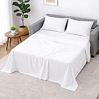 Vista 1 de Cottington Lane Sleeper Sofa Sheets Queen Size, 4 Piece Premium Quality 100% Egyptian Cotton Sofa Bed Sheet Set for Pull Out Couch, Loveseat &