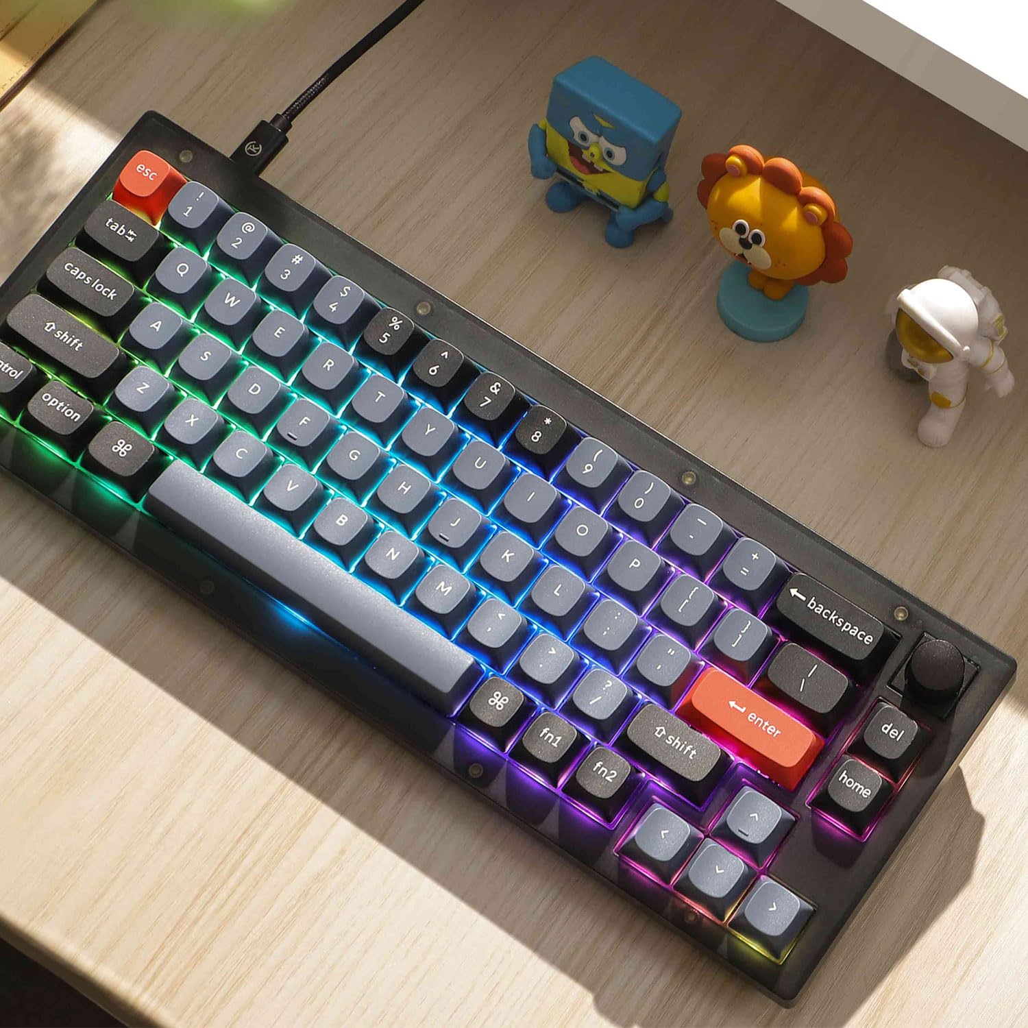 Keychron V2 QMK/VIA Custom Wired Mechanical Keyboard, 65