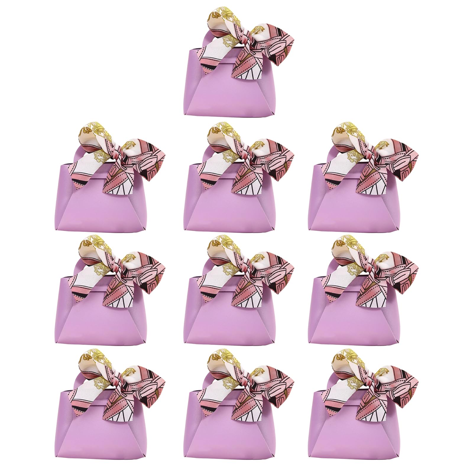 sodeber 10 Pack Practical Leather Carry Case Small Packaging Handbag Small Packaging Box Functional Candy Bag for Candy Jewelry Practical Leather Box