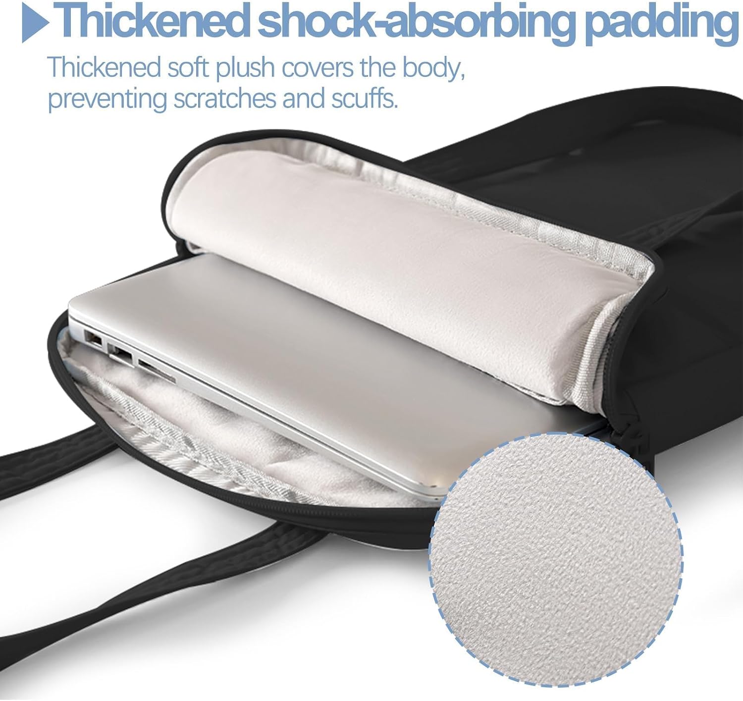Laptop Bag 13-14 Inch, 360° Protective Puffy Laptop Sleeve, Laptop Case Compatible with MacBook Air 13.6 M5 M4 M3 M2 M1/Neo/Pro 13/14,HP Dell ASUS Lenovo, Black | 14.37"x10.24"x1.38"