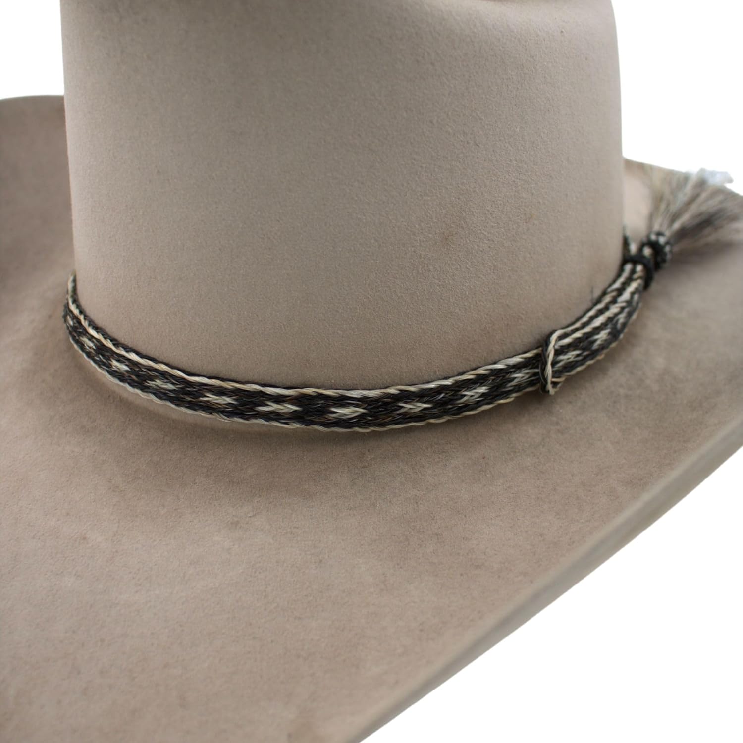Western Horsehair Hat Band for Cowboy Hats Pepper - Image 4