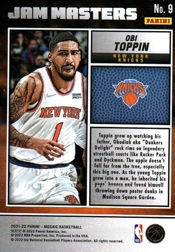 Miniatura 2 de Obi Toppin Jam Masters Mosaic Collectible Basketball Card- 2022 Panini Mosaic Basketball Card #9 (Knicks)