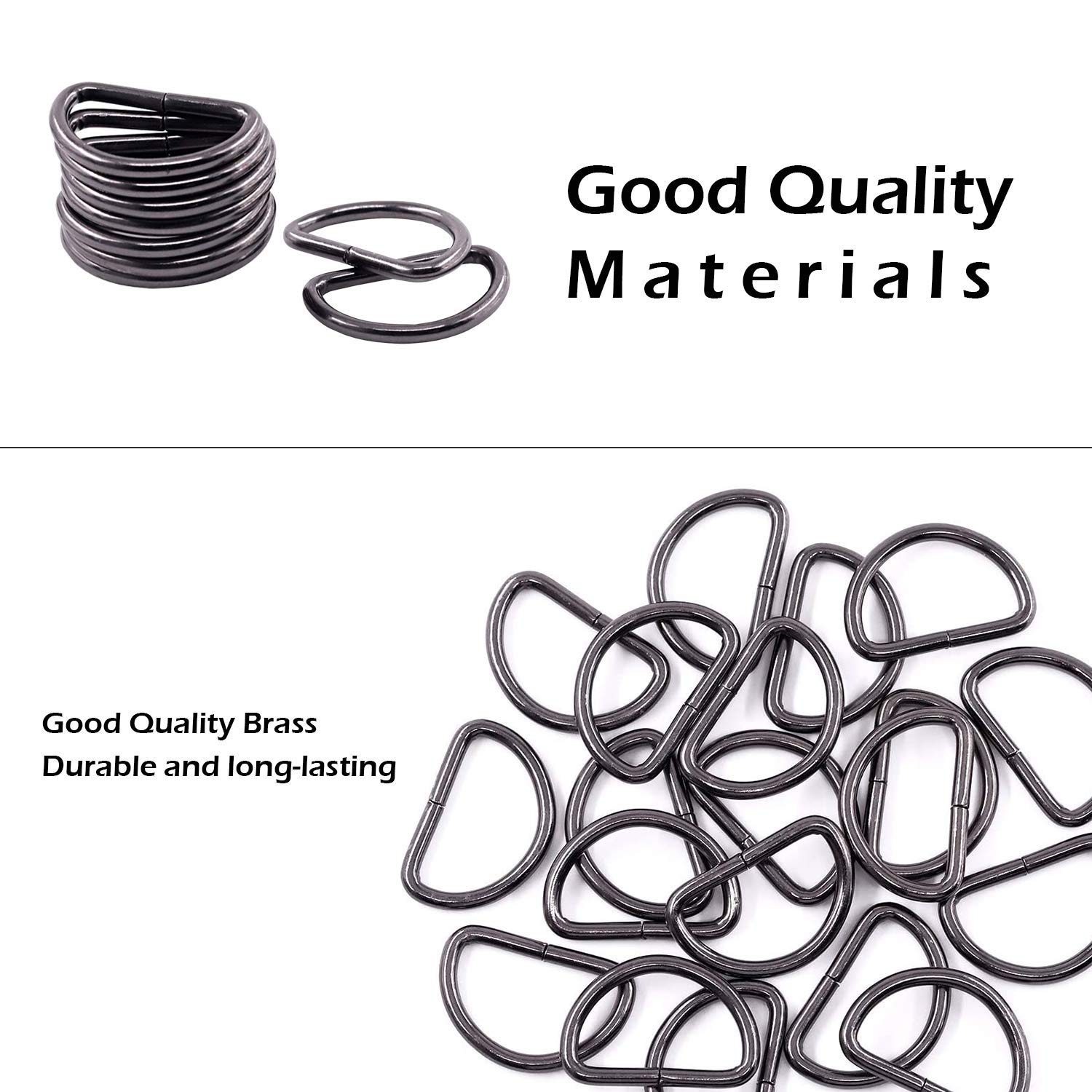 Anneaux En D Métal 30mm - Lot De 20 - Non Soudés - Pour Sacs, Ceintures, Colliers Chiens