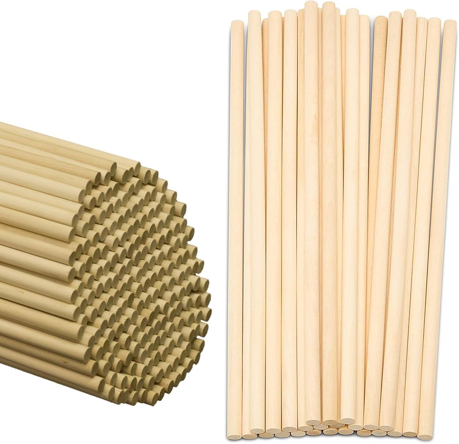 Perfect Stix - 4" x 1/4" Wooden Craft Dowel/DIY/Birchwood- Pack of 100ct