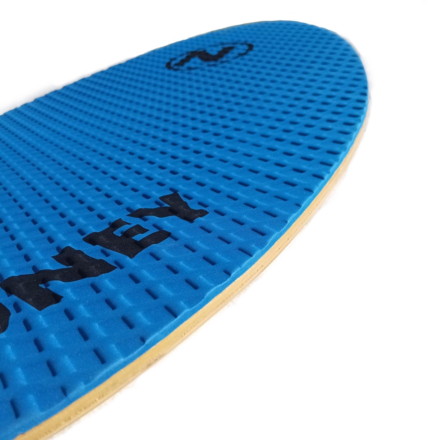 Nooney Skimboard aus Echtholz mit Anti-Rutsch-Deck Pad blau