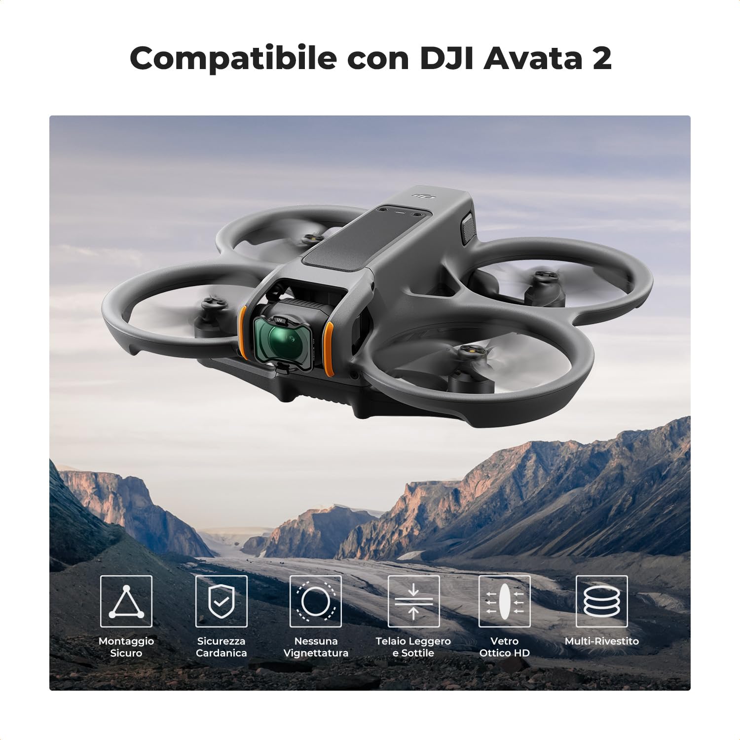 K&F CONCEPT Filtro per DJI Avata 2, Kit de ND Filtri per Avata 2 con UV, Polarizzatore Filtro PL, ND8, ND16, ND32, ND64 Compatibile con DJI Avata 2 per 28 Strati Nano Rivestimento