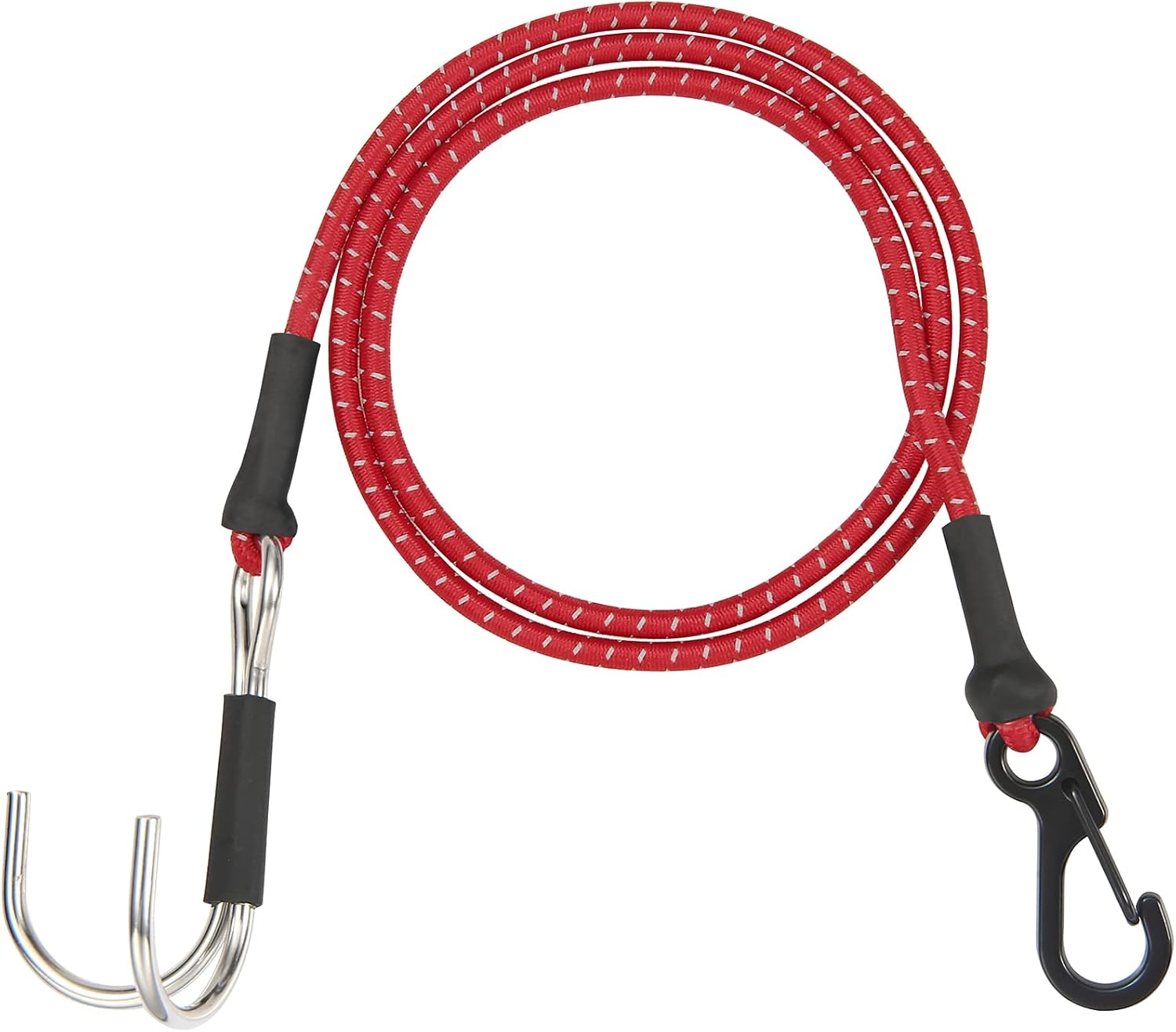 1/10 RC Crawler Elastic Force Escape Rope,Kinetic Winch Strap, 1/10 Scale RC Accessories Rescue Trailer Hook for Axial SCX10 Traxxas TRX4 Upgrade Parts (Red)
