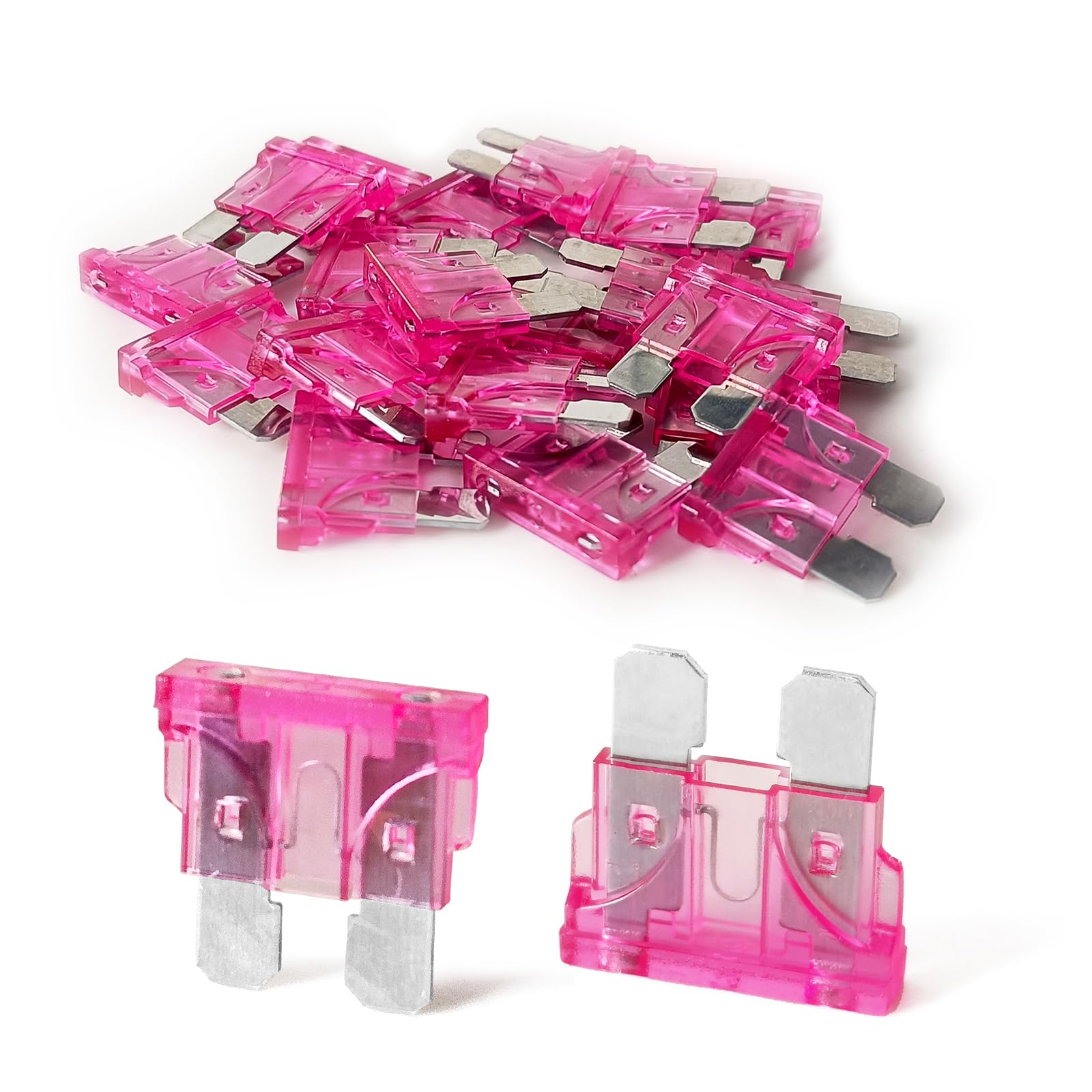 RBOKO 20Pcs 3 Amp Standard Car Fuses, Automotive Replacement Fuses (ATO/APR/ATS), Mini Blade Style Fuses Compatible with RV, Automotive, Trucks, Motorcycle, Camper, SUV, Boat(3 AMP/32V)