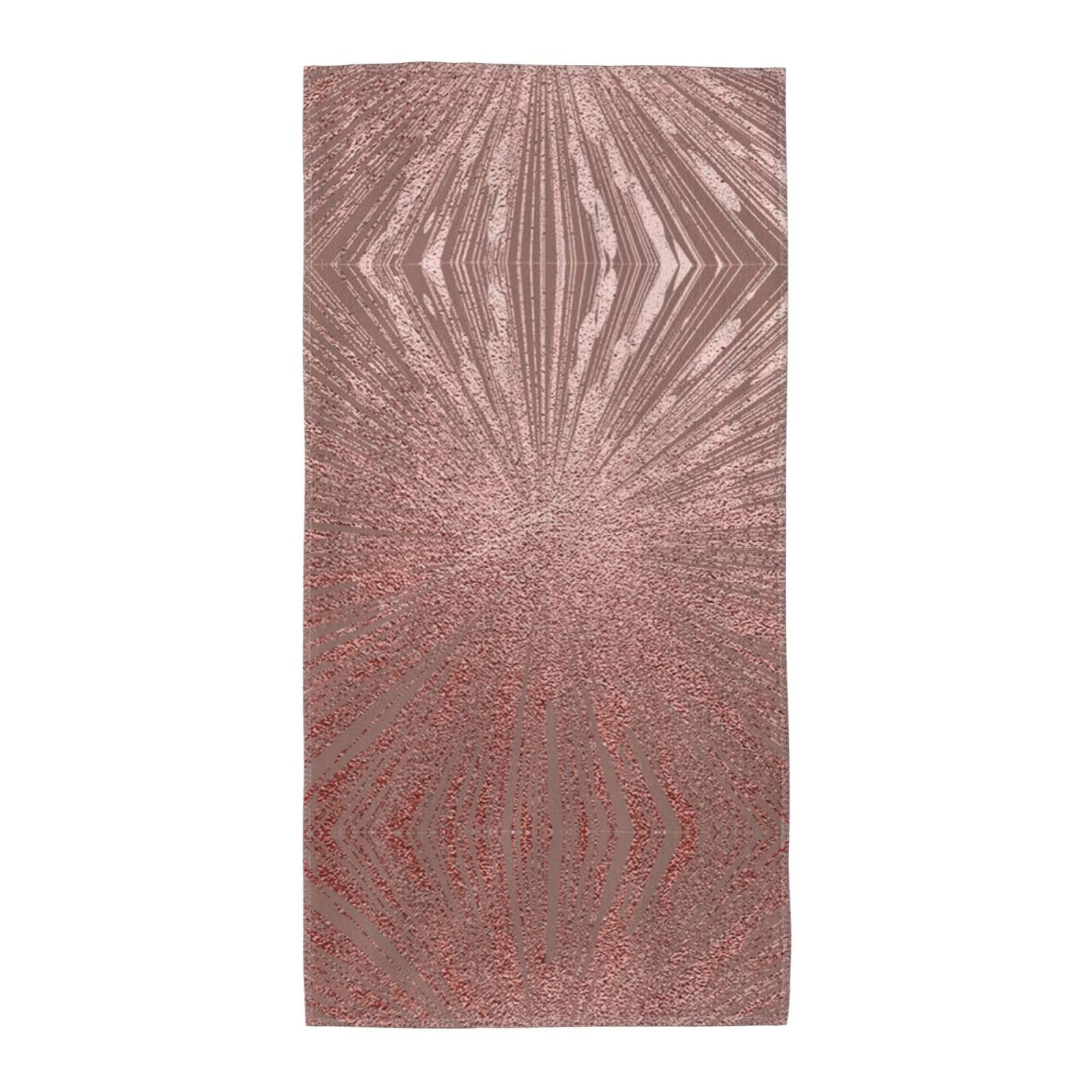TTIGLHOH Rose Gold Marble Stylish Printed Long Towel Quick Drying For Gym Camping Daily Use