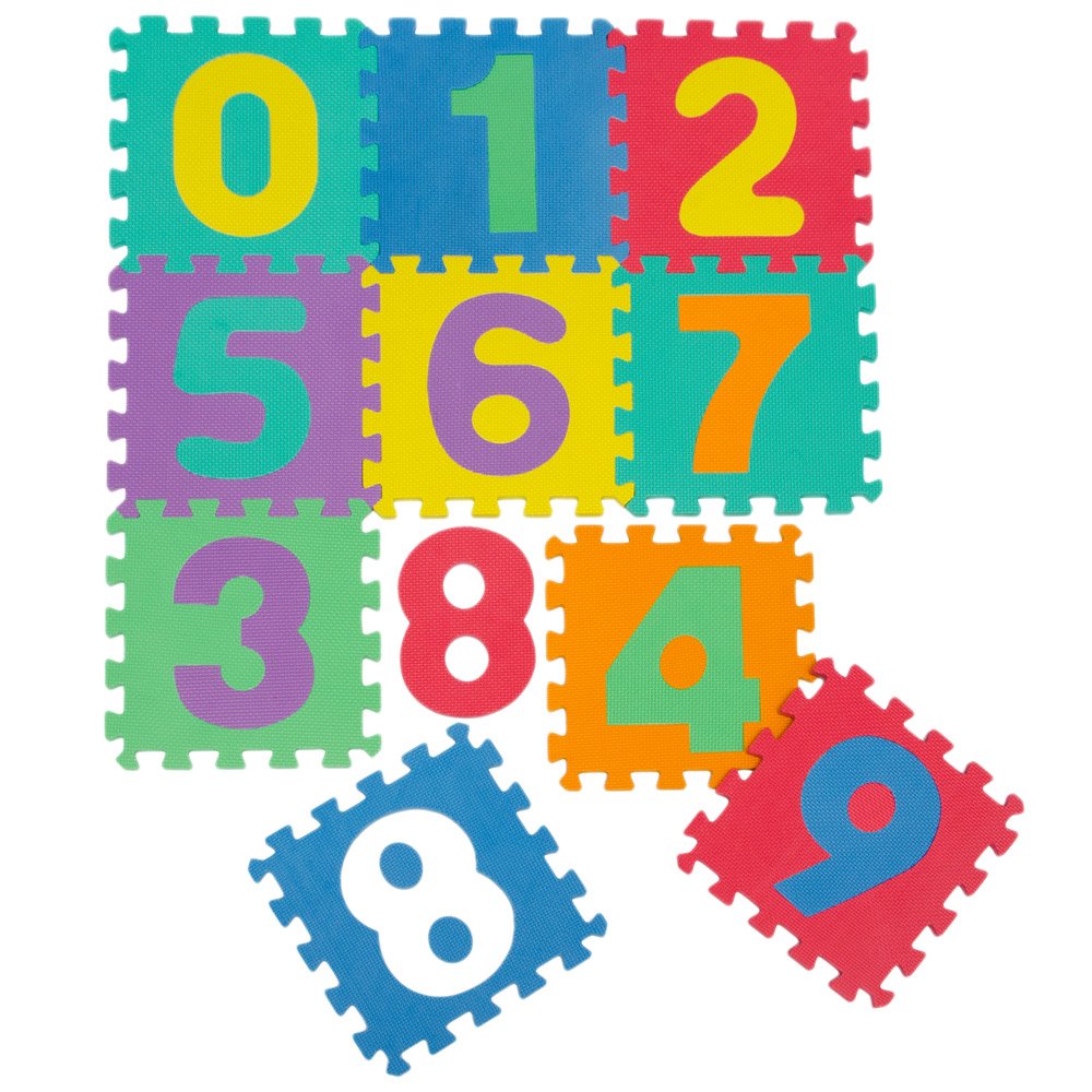 LittleTom Baby Puzzle‑Matte 10 Teile – ab dem ersten Tag, 30 x 30 cm, EVA‑Schaumstoff