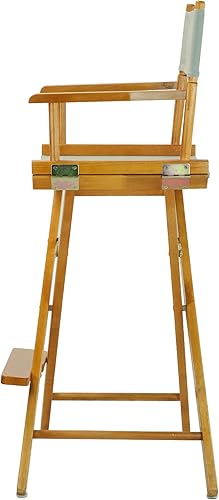 Miniatura 4 de Casual Home - Silla de director de 30 in, marco de roble miel, con lona color gris, altura de barra