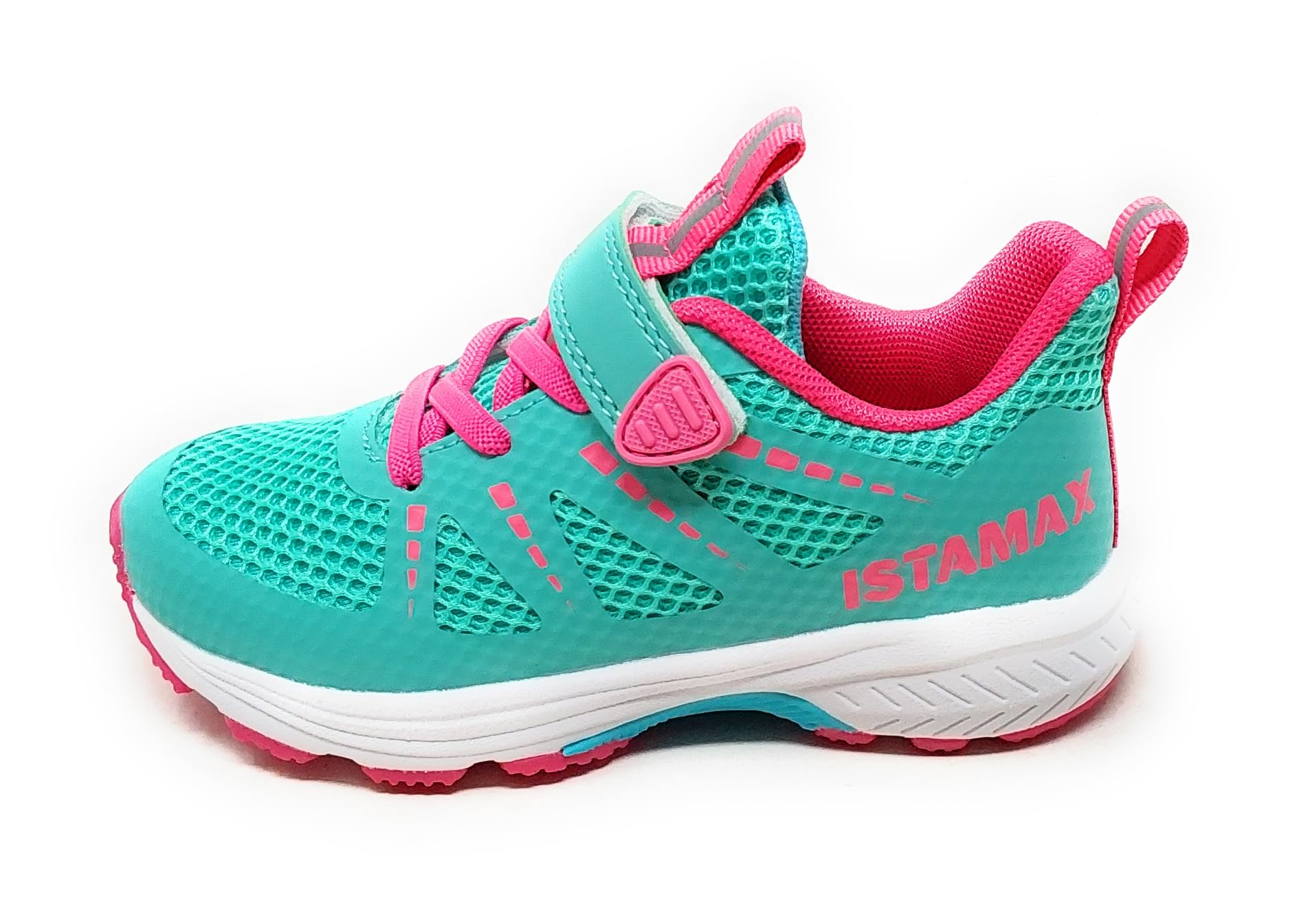 IMAA3807 Scarpe Sportive in Mesh Traspirante,Turchese e Rosa,Antipronazione e Antitorsione,A Strappo
