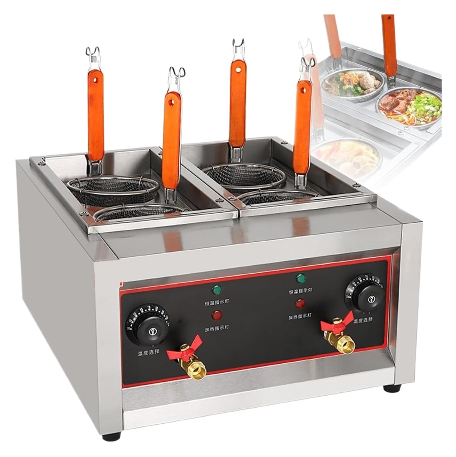 Pentola per pasta in acciaio inossidabile, Cuocipasta elettrico con controllo della temperatura for uso domestico e ristorante