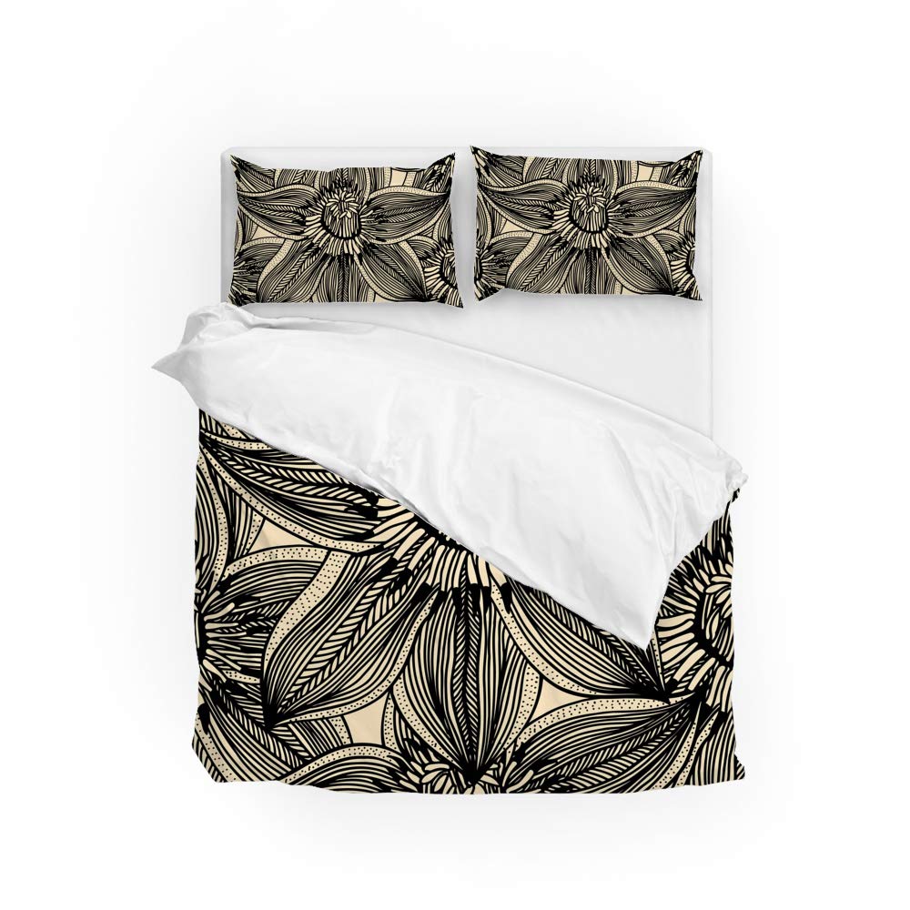 Parure de lit King Size 3 pièces ultra doux microfibre toutes saisons pattern