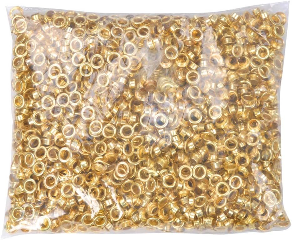 Semi-Automatic Grommet Machine Eyelet Die for Making Posters, Tags, Bags, Curtains, Belts, Dresses, Shoes US Delivery (#0 (1/4"), Brass Finish)