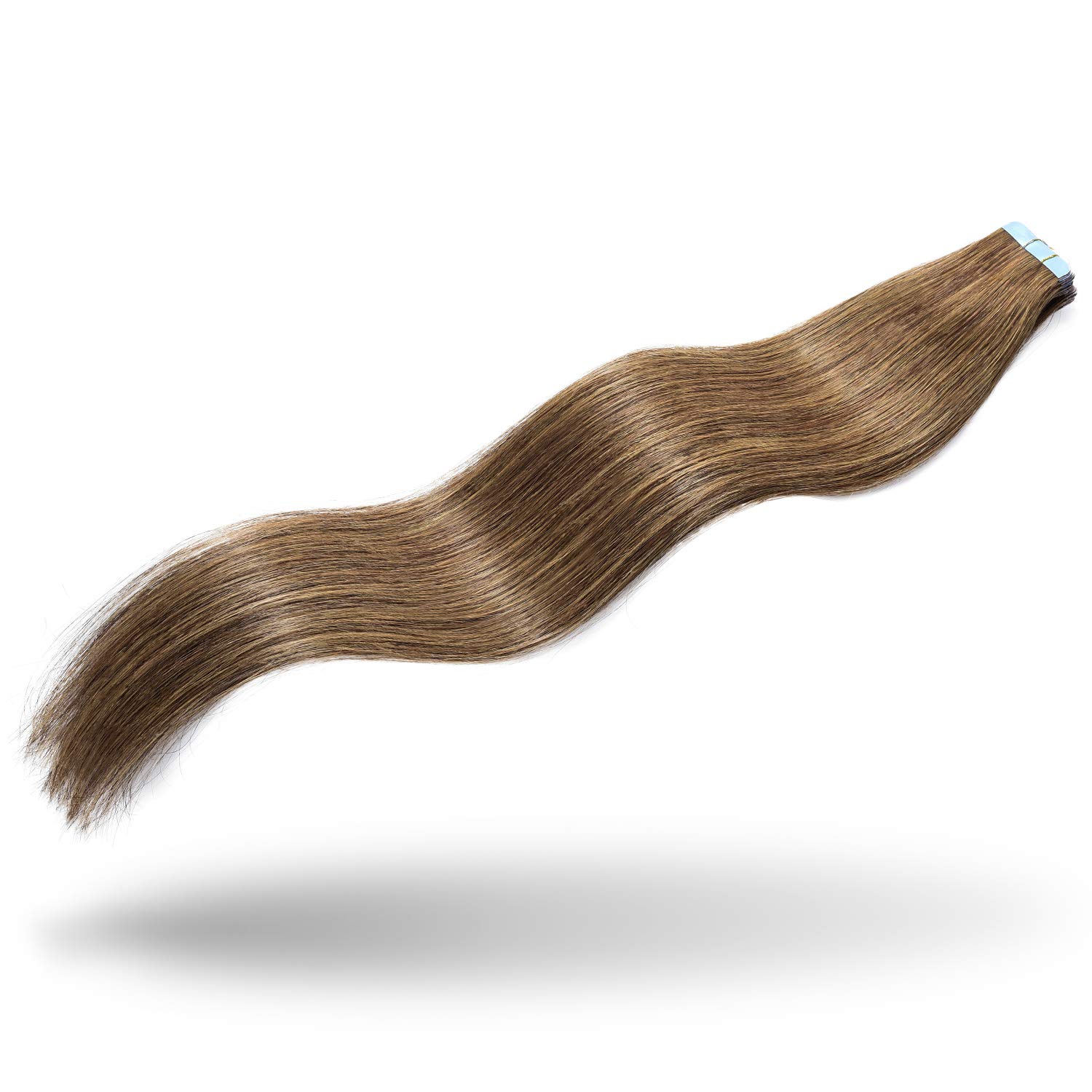 Yamel Tape in Hair Extensions Remy Human Hair, Secure Skin Weft Hair Extensions Seamless 40g/Pack 20Pcs 10 Inch Light Brown - Image 2