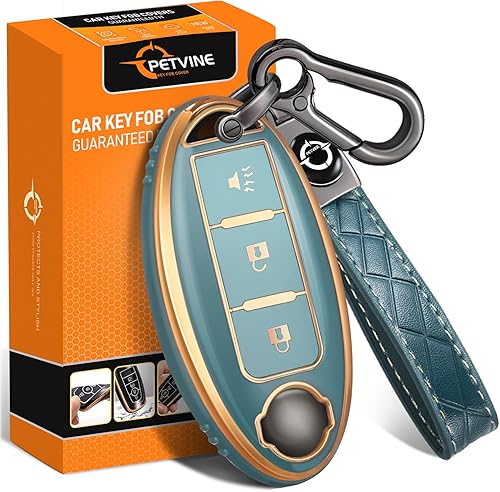 Funda para llavero Armada Frontier Pathfinder, Juke Leaf Murano, Quest Rogue Sentra Titan, 3 botones, funda de TPU (azul)