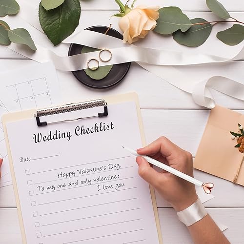 Miniatura 5 de Chinco 12 bolígrafos en forma de corazón de San Valentín, tinta negra, retráctiles, de metal, decorativos, lindos bolígrafos de corazón para fiesta