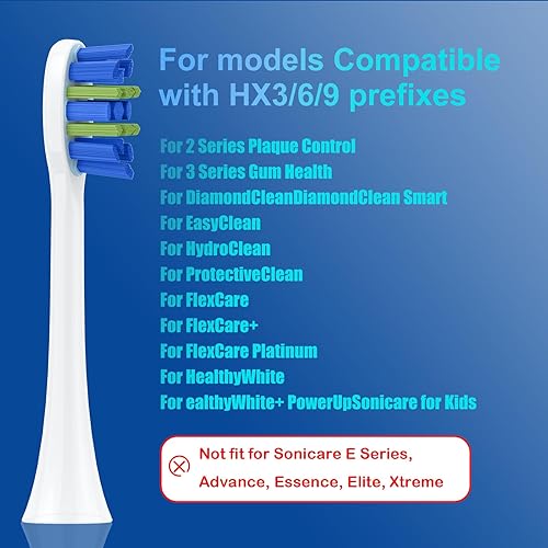Miniatura 2 de Sonicare - Cabezales de repuesto compatibles con cabezales de cepillo de dientes eléctrico Philips Sonicare (clic en encendidoSnap-on), KD-D5
