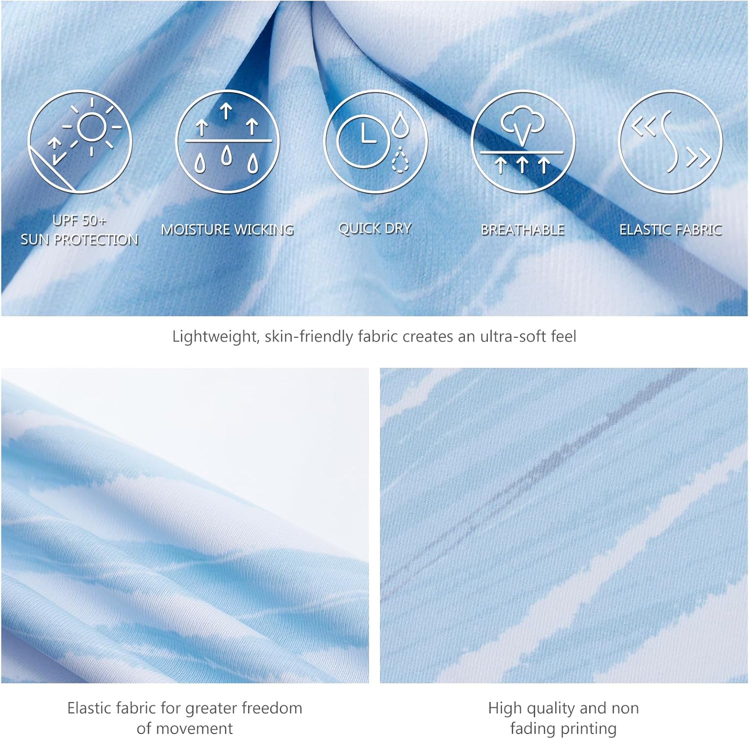 Lightbare Women’s 3/4 Sleeve Dress with Pockets UPF 50+ Casual Sun Dress Breathable Quick Dry for Beach Hiking Outdoors Party - Image 4