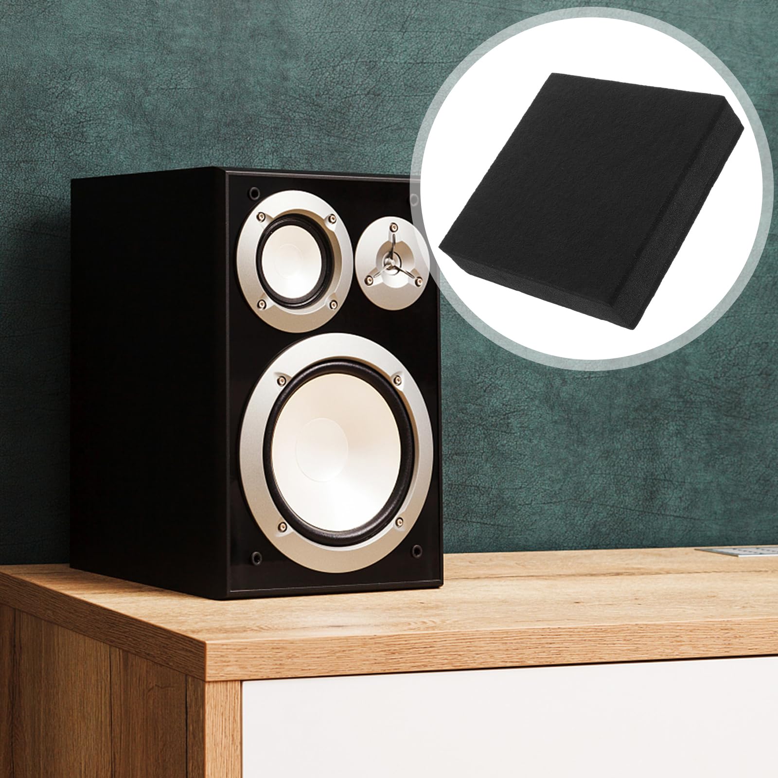 Vaguelly Subwoofer-Isolationspad 20X20X1.9 Zoll Schalldämpfende Isolierpads Für Schlagzeug Monitor Lautsprecher Schallabsorbierende Bodenpad Zur Geräuschunterdrückung