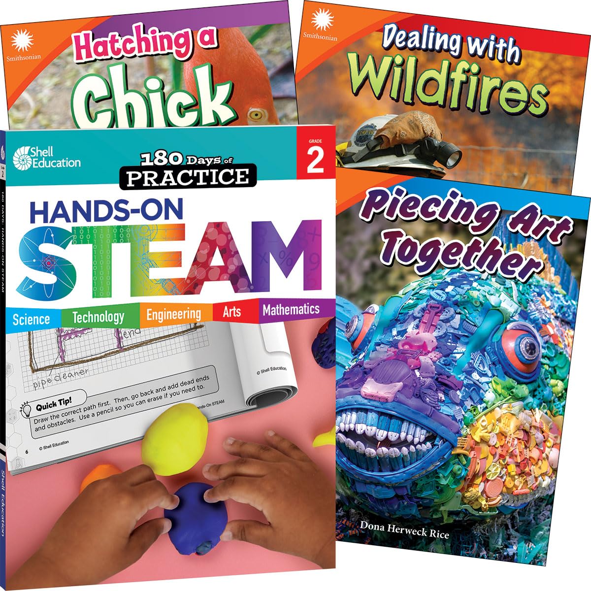 Learn-at-Home: Hands-On STEAM Bundle Grade 2: 4-Book Set