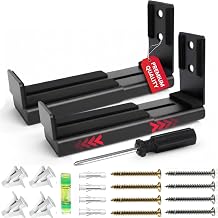 Premium Universal Soundbar Wall Mount Bracket Flat-Bottom 33 lbs Heavy Duty Steel Holder Adjustable Depth Includes Screwdriver Fits Samsung Sony LG Bose JBL Sonos