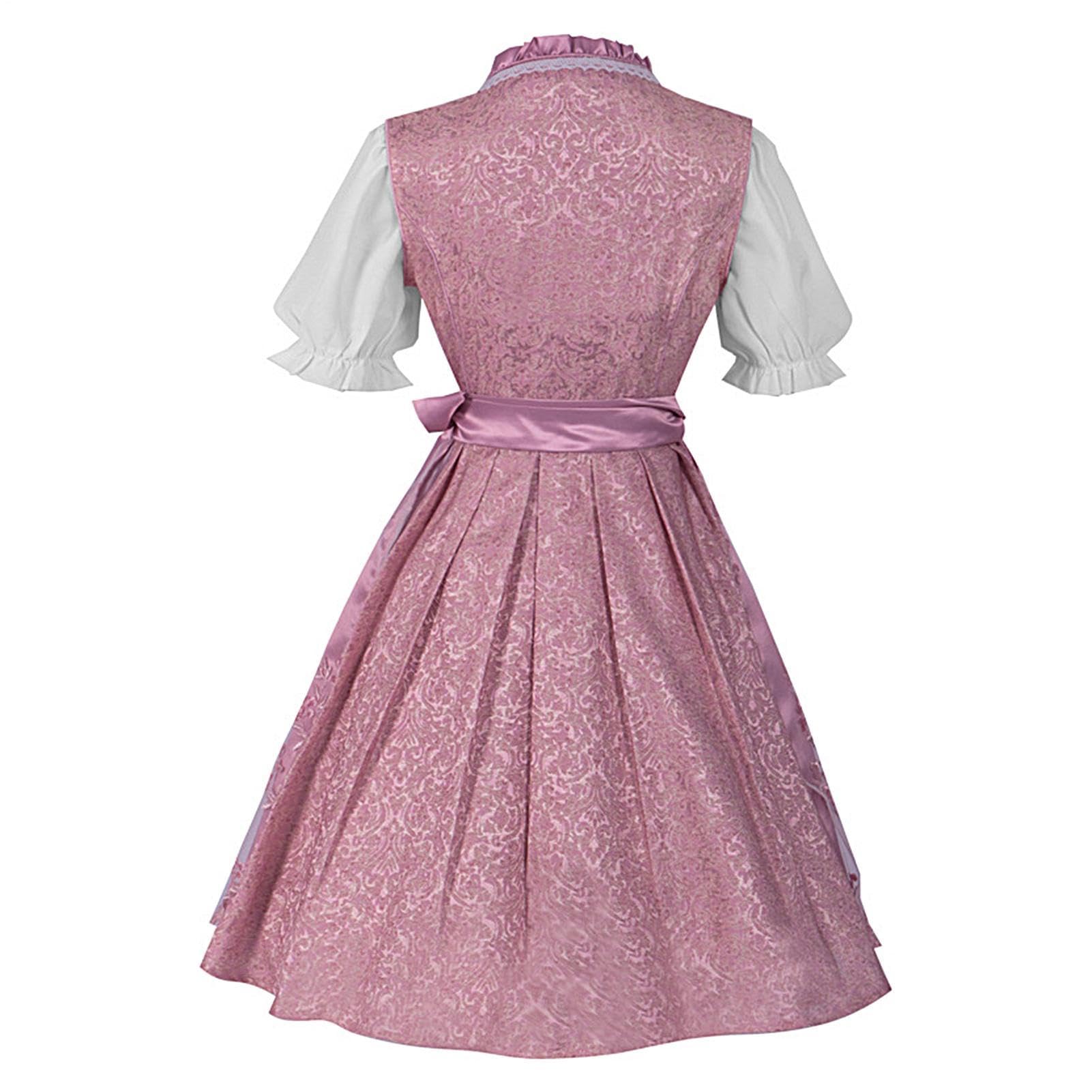 Niemiecki strój damski kostium na Halloween bawarska niemiecka służąca | Klasyczna sukienka Dirndl Kelnerka piwna na Cosplay Impreza Karnawał Teatr Imprezy Wakacje i