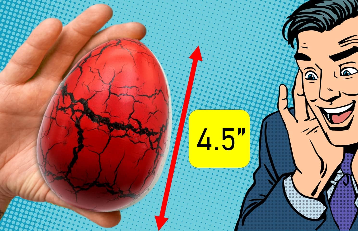 JA-RU Giant Hatching & Growing Dragon Eggs (1 Egg Assorted) Mystery Surprise Dinosaur Toys for Kids. Water Growing Toys. Easter Basket Birthday Party Stocking Stuffer. 4604-1A - Image 6