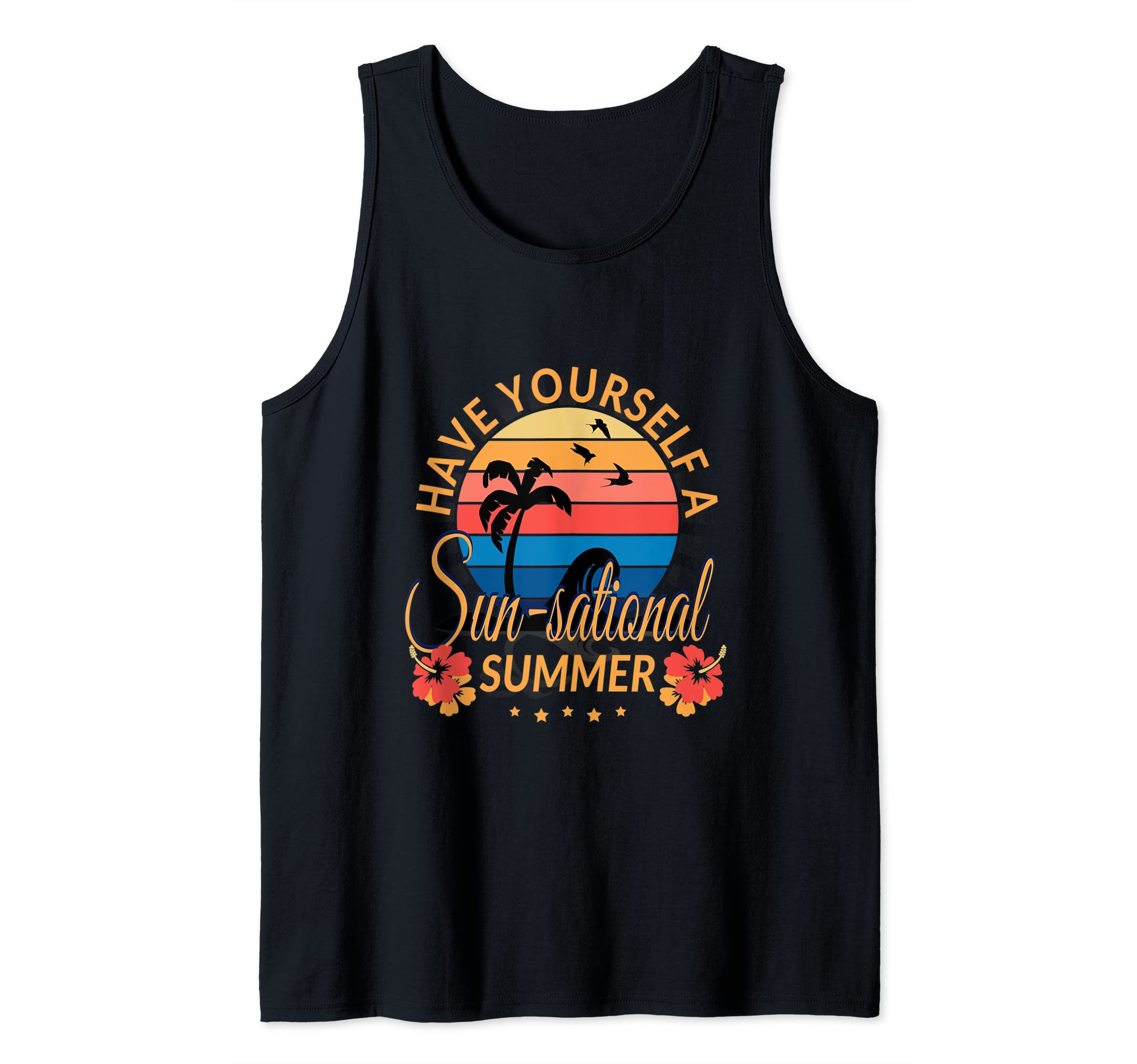 Have Yourself A Sun-sational Summer Surfing Beach Sunset Tank Top