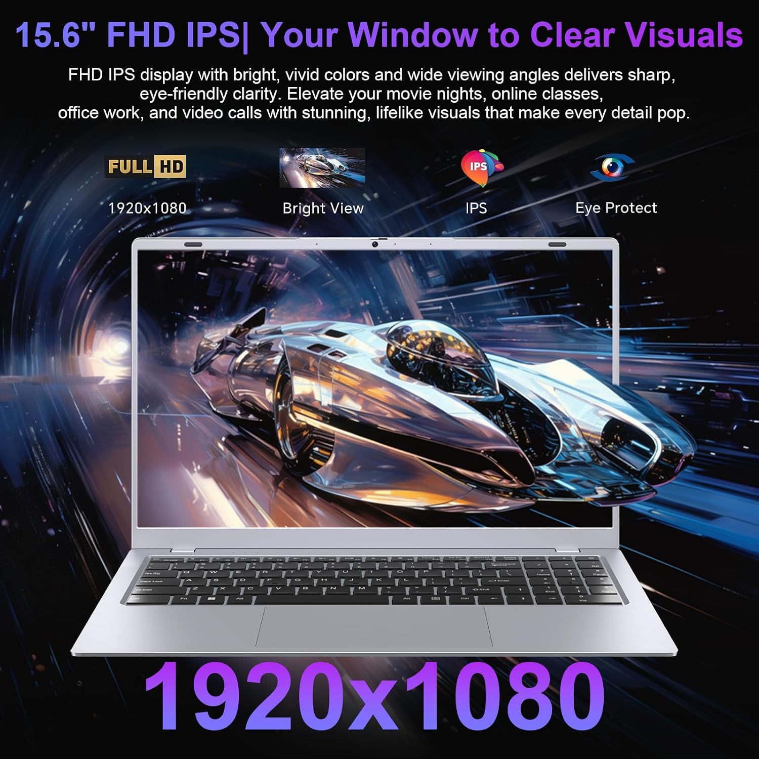 15.6 Inch Laptop, Pentium 6500Y Processor(Up to 3.4GHz), 8GB RAM 256GB SSD image 5