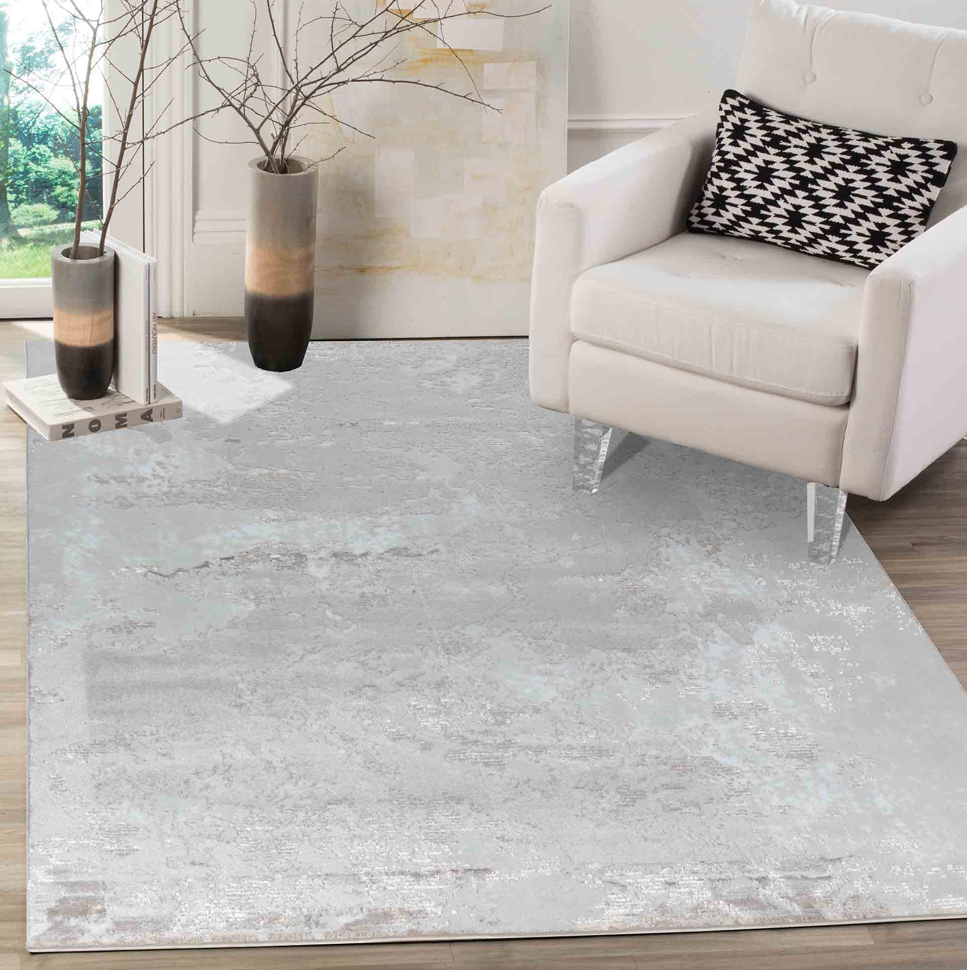 Modern Abstract Sprayed Grunge Texture Area Rugs Stone 160X230 Cm from B&Q