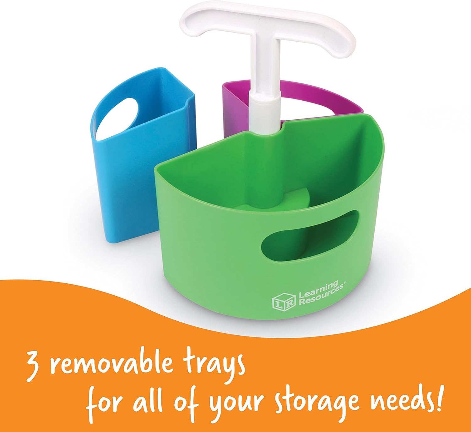 Learning Resources Create-a-Space Storage Mini Center, Back to School Resources for Teachers, Small Space Storage, Teacher Organizer, Home School Accessories, 4 Piece Set : Toys & Games