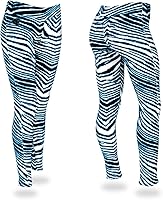 Vista 4 de Zubaz - Leggings con estampado de cebra para mujer con licencia oficial de la NFL, color del