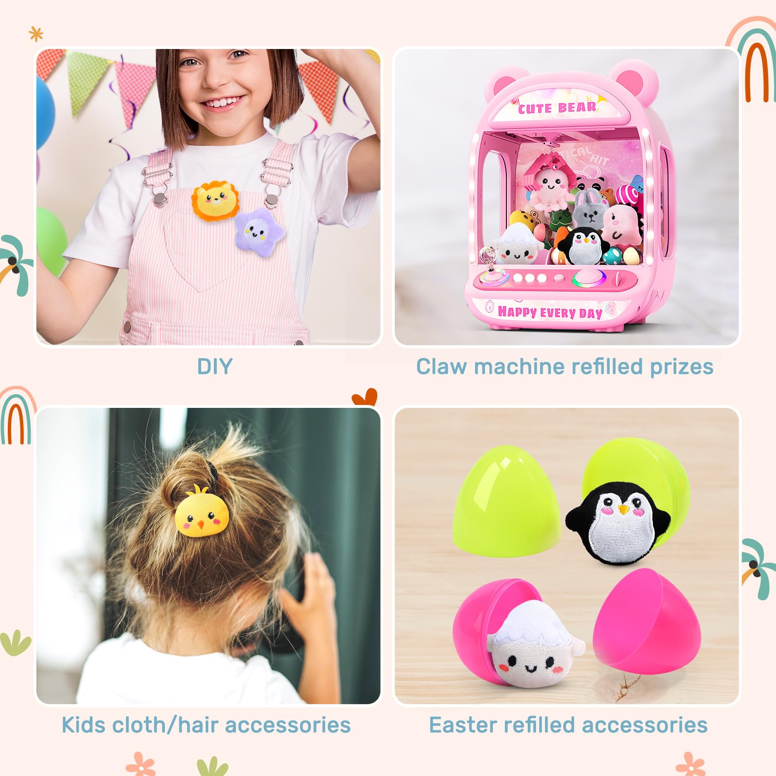 Skirfy 30pcs Claw Machine Prizes for Kids Mini Animal Plush Toy Set Different Designs, 1.8''Small Stuffed Animals for Claw Machine Toy Refill, Carnival Prizes,Party Favors - Image 4