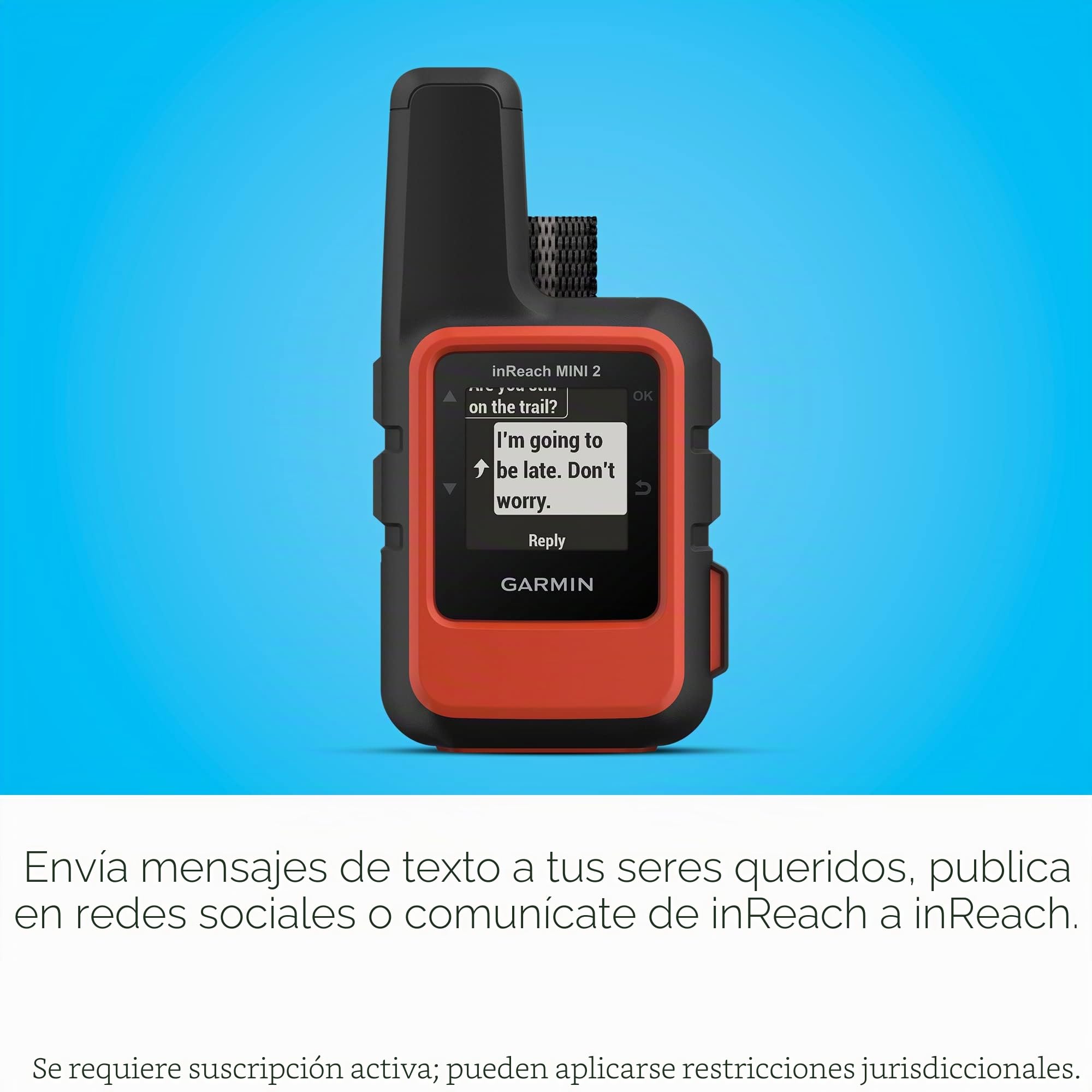 Garmin inReach Mini 2, Comunicador por satélite Ligero y Compacto, para Senderismo, Color Naranja - 010-02602-00