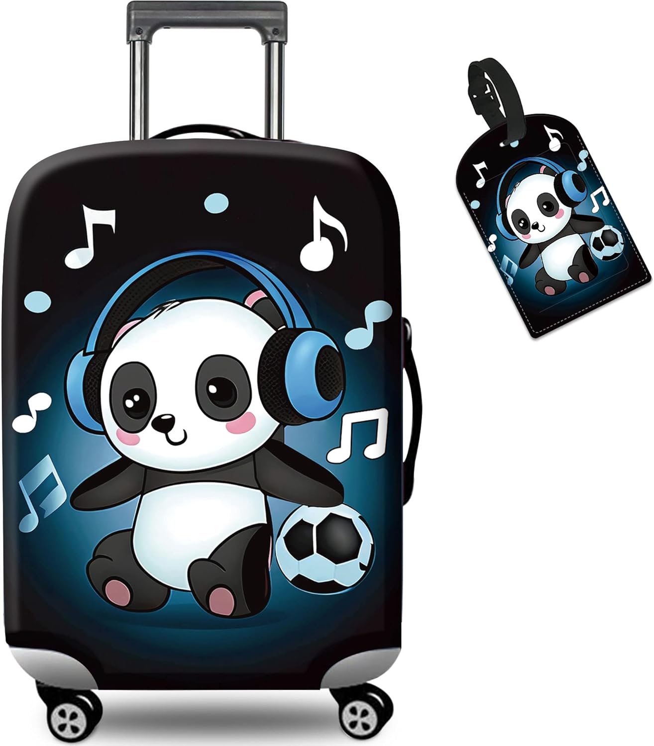 RYUITHDJP Suitcase Cover 18-22 Inches, Luggage Cover for Suitcase Premium Zipper Close Protect and Personalize Your Luggage - Cute Panda
