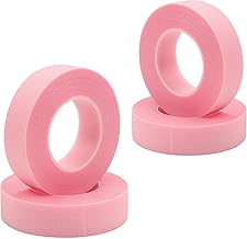 4 Rolls False Eyelash Tape, Pink Lash Tape, Breathable & Micropore, PE for Extensions, 9M Each Roll
