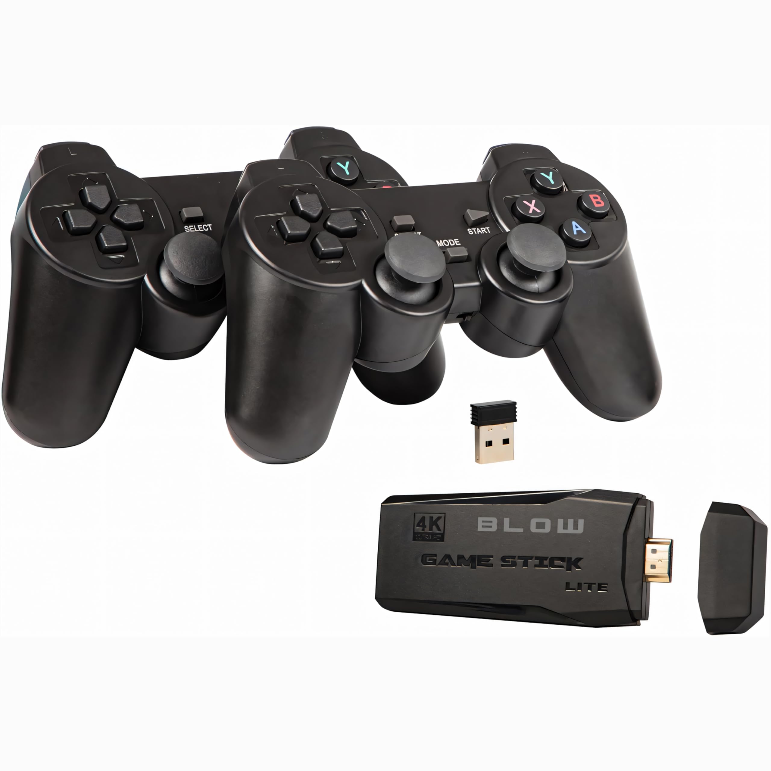 Retoo Console di gioco retrò con 20000 giochi – HDMI plug & play per TV – 2 controller wireless con adattatore, scheda di memoria da 64GB, mini console per bambini e adulti, portatile