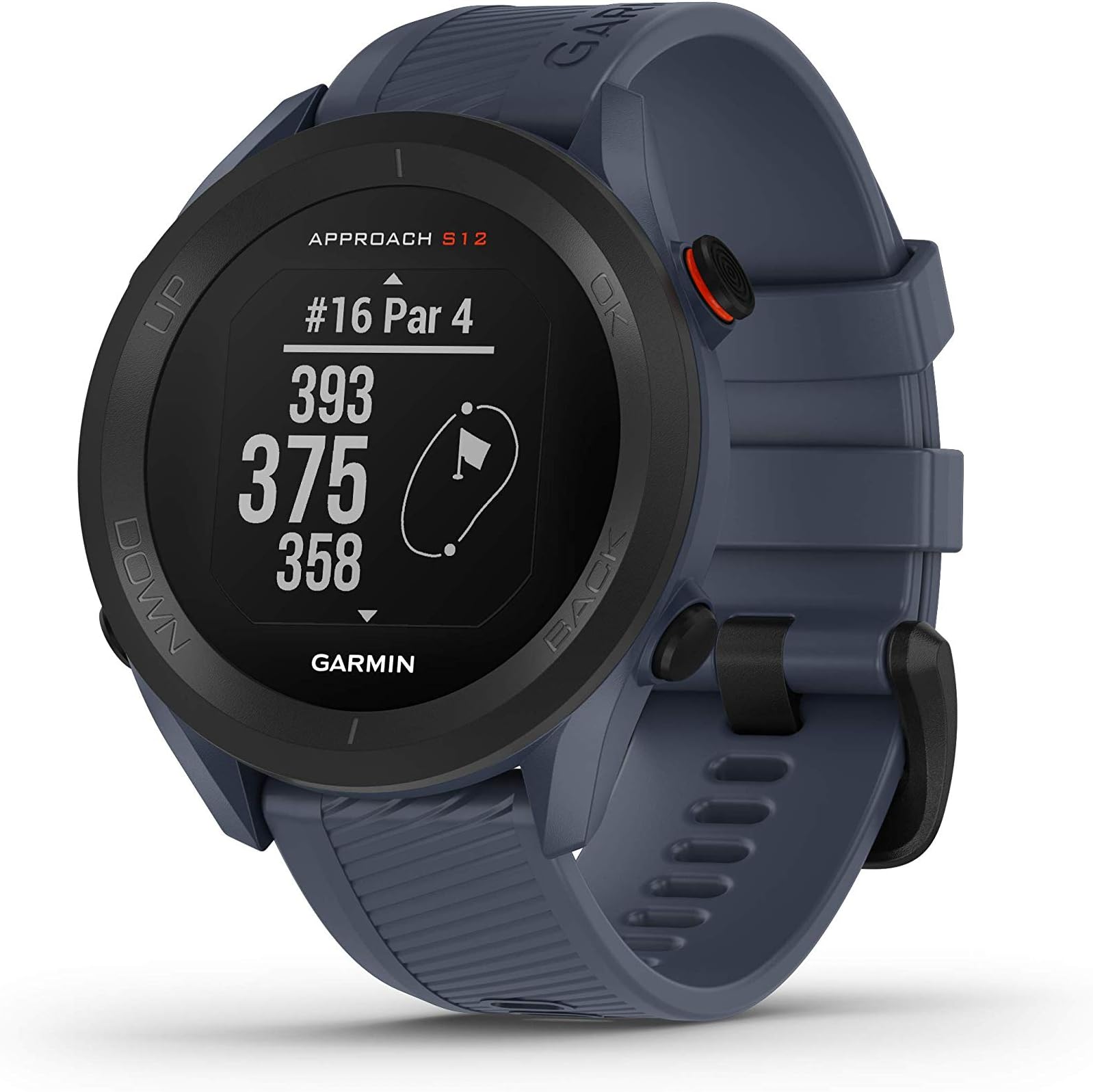 GPS Golf Watch Approach S12 with Silicone Strap | Sunlight Readable Display With Up to 30 Hours of Battery Life | 43K+ Preloaded Courses