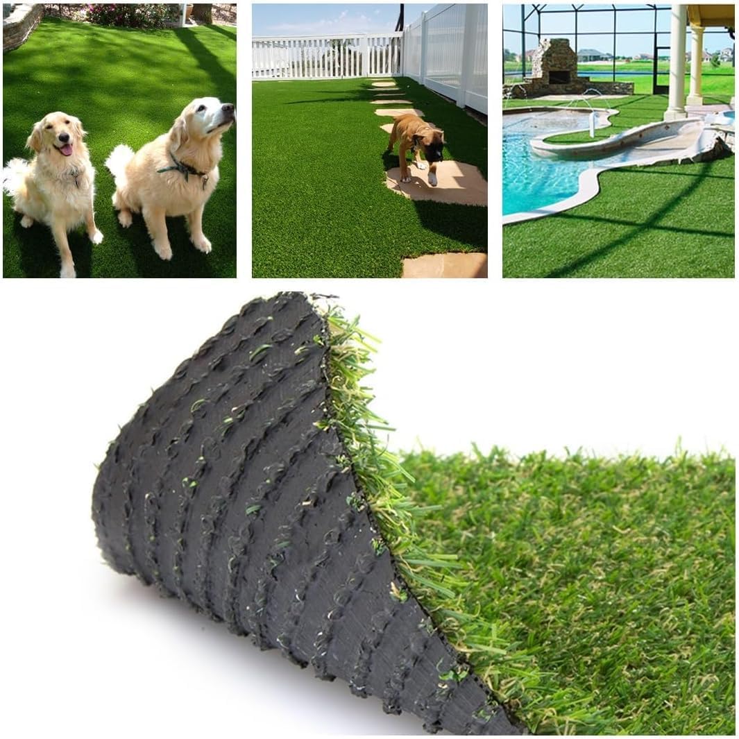 Petgrow Artificial Synthetic Grass Turf 3FTX7FT(21 Square FT),0.8" Pile Height Indoor Outdoor Pet Dog Artificial Grass Mat Rug Carpet for Garden Backyard Balcony