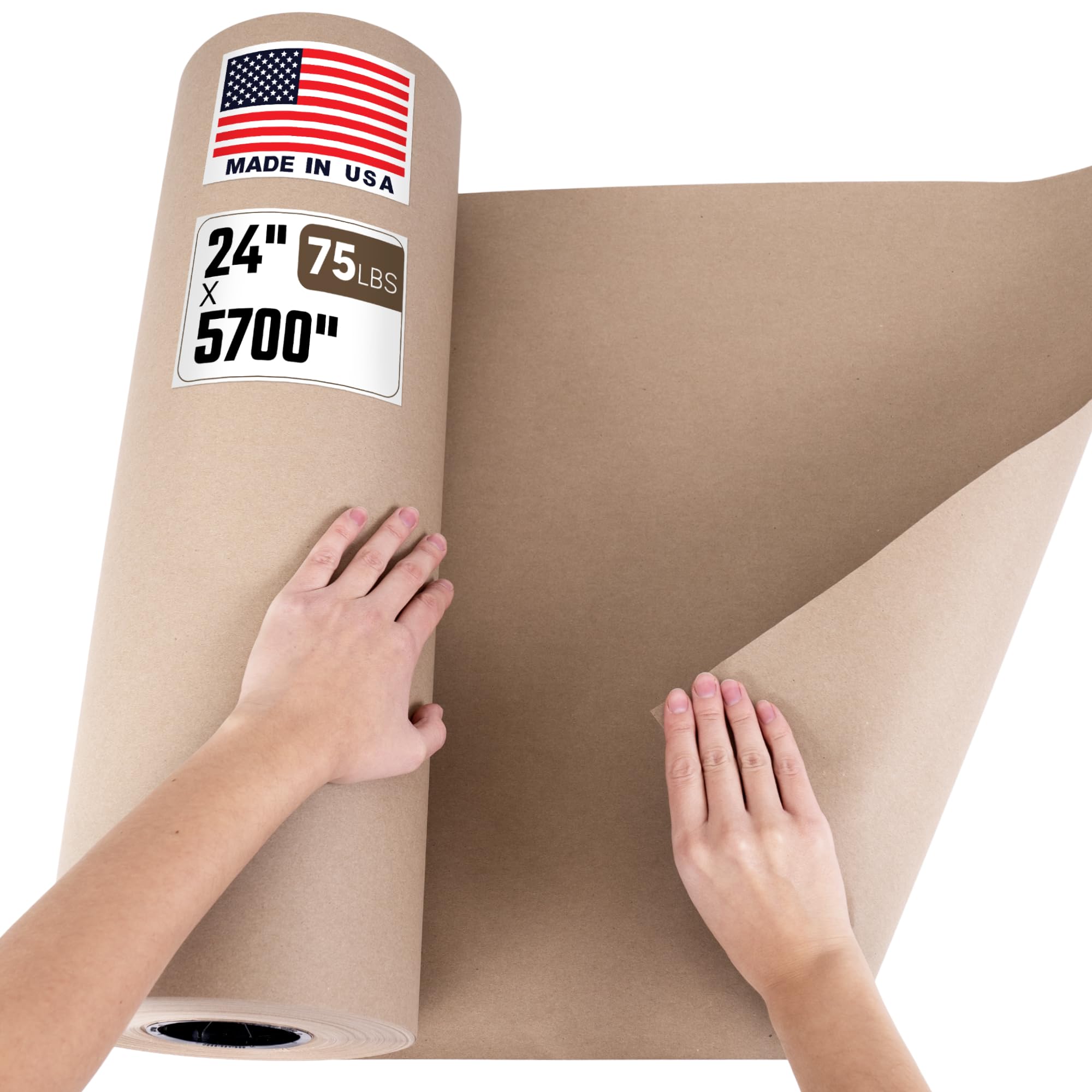 Papier kraft marron en rouleau 61cm x 144m très résistant pour emballage et expédition
